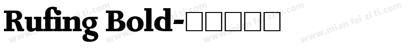 Rufing Bold字体转换